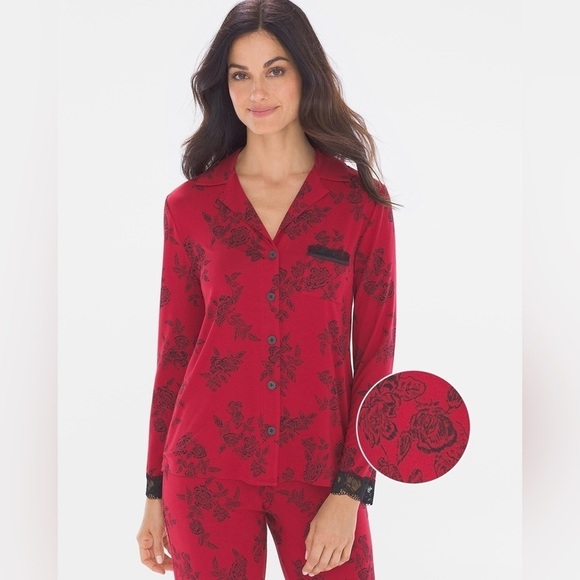 Soma Signature Lace Long Sleeve Pajama Set, size XL/XXL - Picture 2 of 9